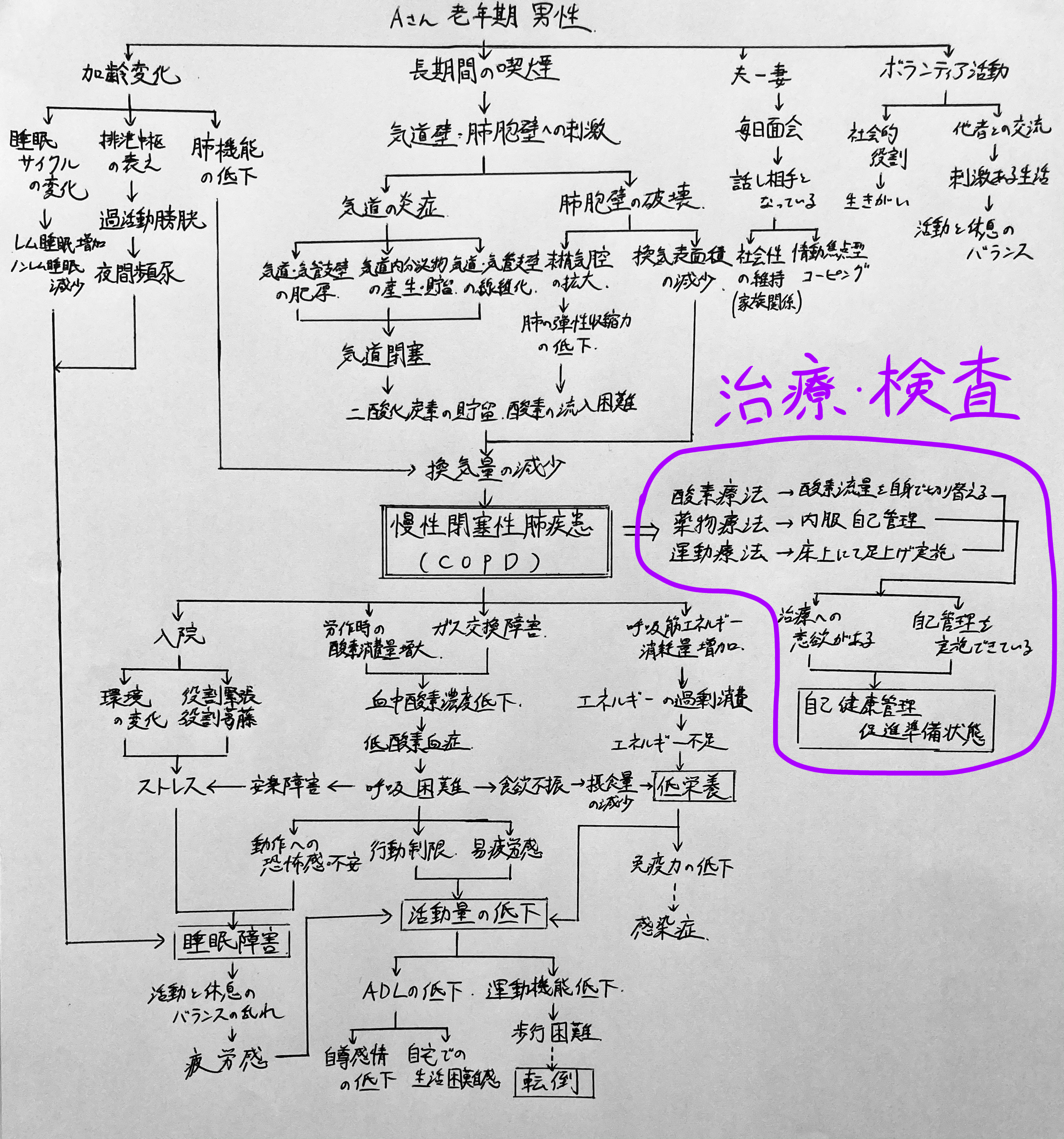 黒タタキSL/朱天黒 看護実習 看護過程 看護計画 関連図 アセスメント